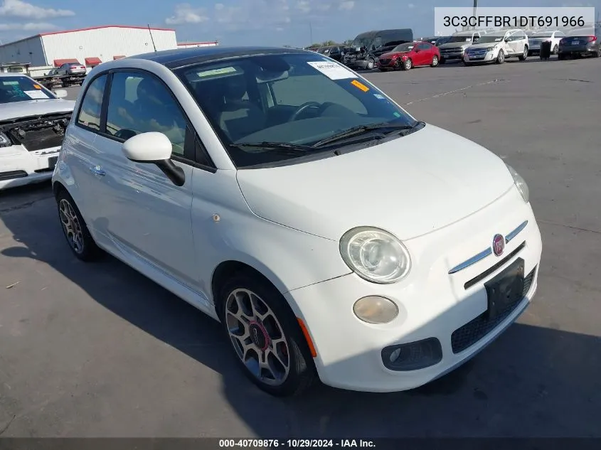 2013 Fiat 500 Sport VIN: 3C3CFFBR1DT691966 Lot: 40709876