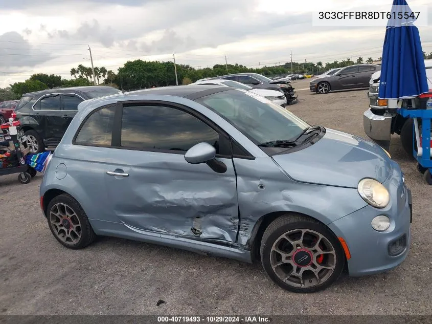 2013 Fiat 500 Sport VIN: 3C3CFFBR8DT615547 Lot: 40719493