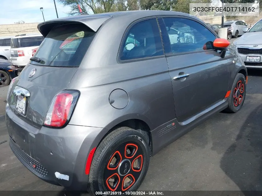 2013 Fiat 500E Battery Electric VIN: 3C3CFFGE4DT714162 Lot: 40726919