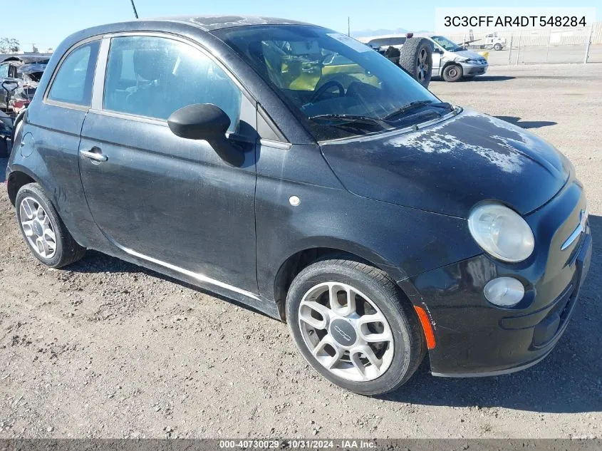 2013 Fiat 500 Pop VIN: 3C3CFFAR4DT548284 Lot: 40730029