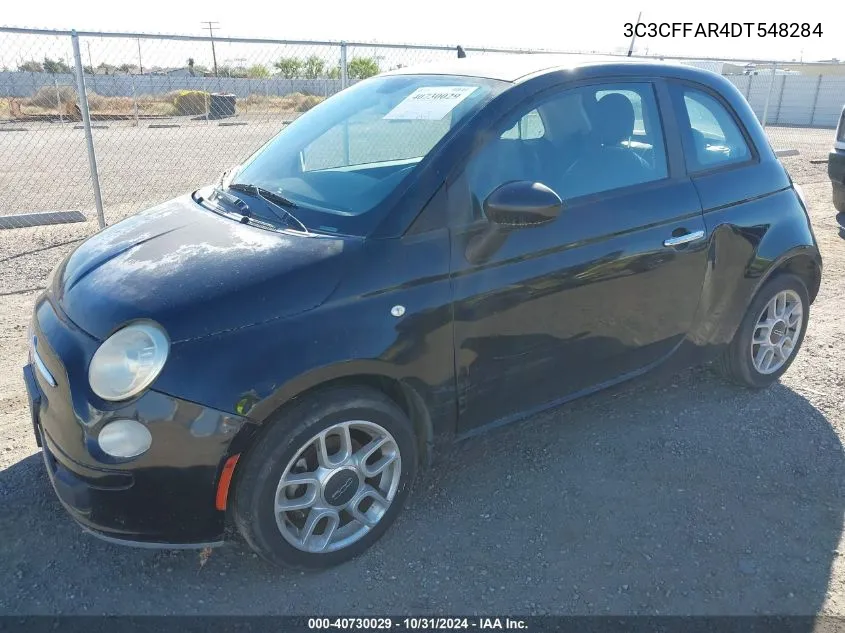 2013 Fiat 500 Pop VIN: 3C3CFFAR4DT548284 Lot: 40730029