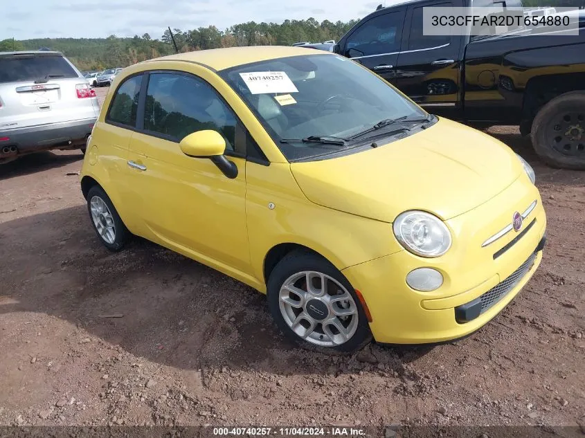 2013 Fiat 500 Pop VIN: 3C3CFFAR2DT654880 Lot: 40740257