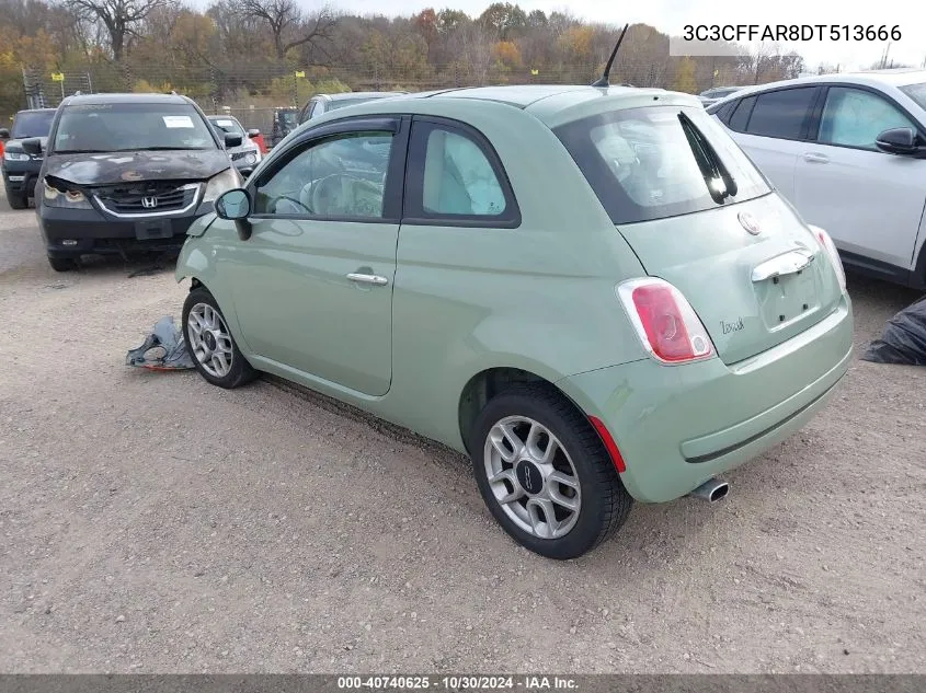 3C3CFFAR8DT513666 2013 Fiat 500 Pop