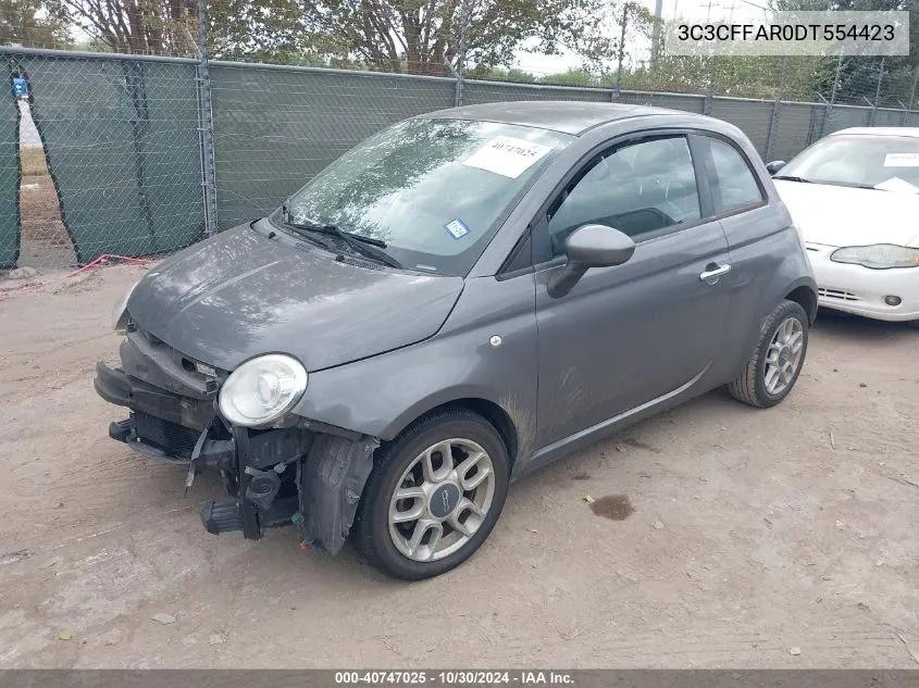 2013 Fiat 500 Pop VIN: 3C3CFFAR0DT554423 Lot: 40747025