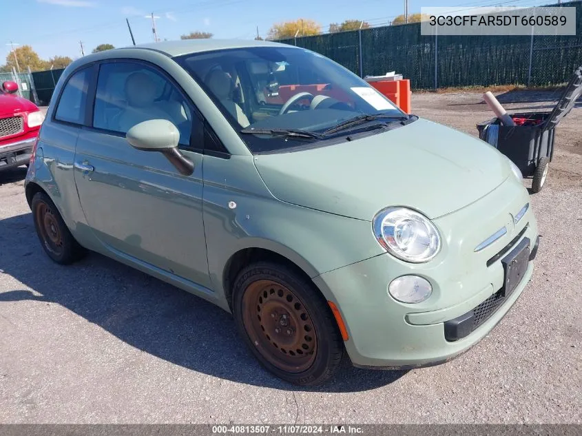 2013 Fiat 500 Pop VIN: 3C3CFFAR5DT660589 Lot: 40813507