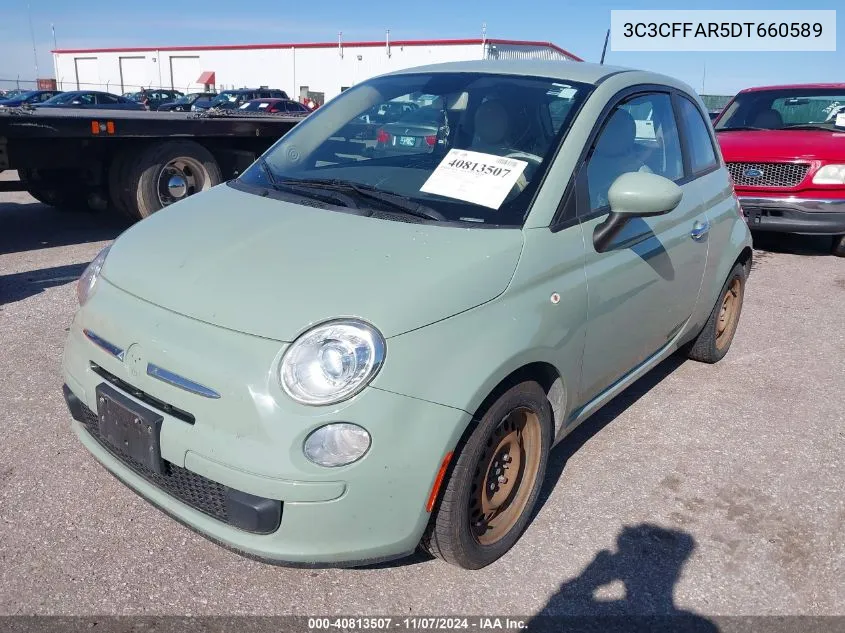 2013 Fiat 500 Pop VIN: 3C3CFFAR5DT660589 Lot: 40813507