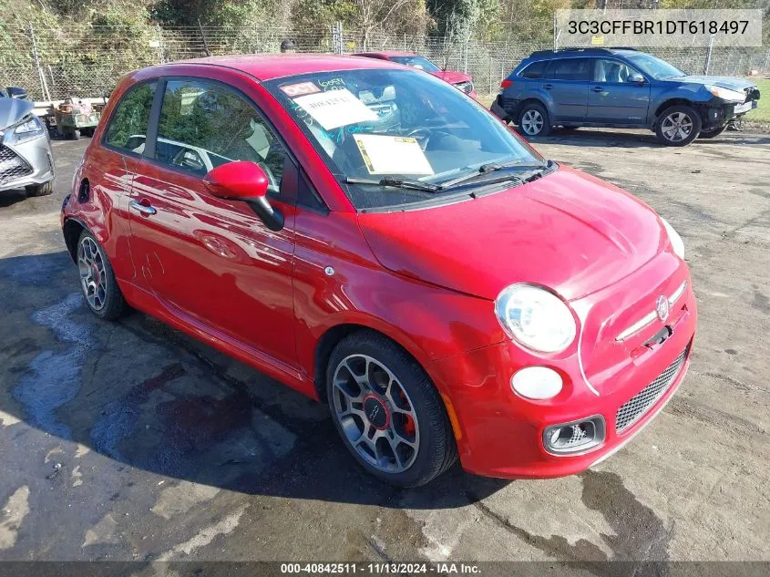 2013 Fiat 500 Sport VIN: 3C3CFFBR1DT618497 Lot: 40842511