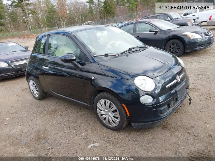 2013 Fiat 500 Pop VIN: 3C3CFFAR7DT575348 Lot: 40844078