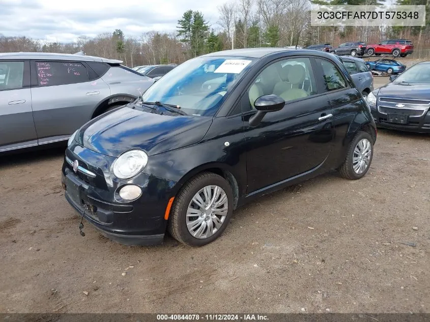 2013 Fiat 500 Pop VIN: 3C3CFFAR7DT575348 Lot: 40844078