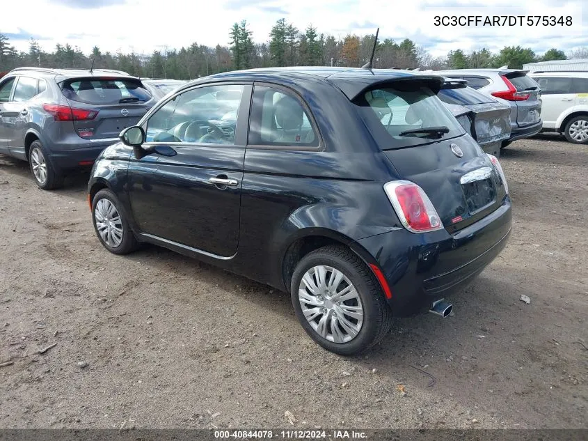 2013 Fiat 500 Pop VIN: 3C3CFFAR7DT575348 Lot: 40844078