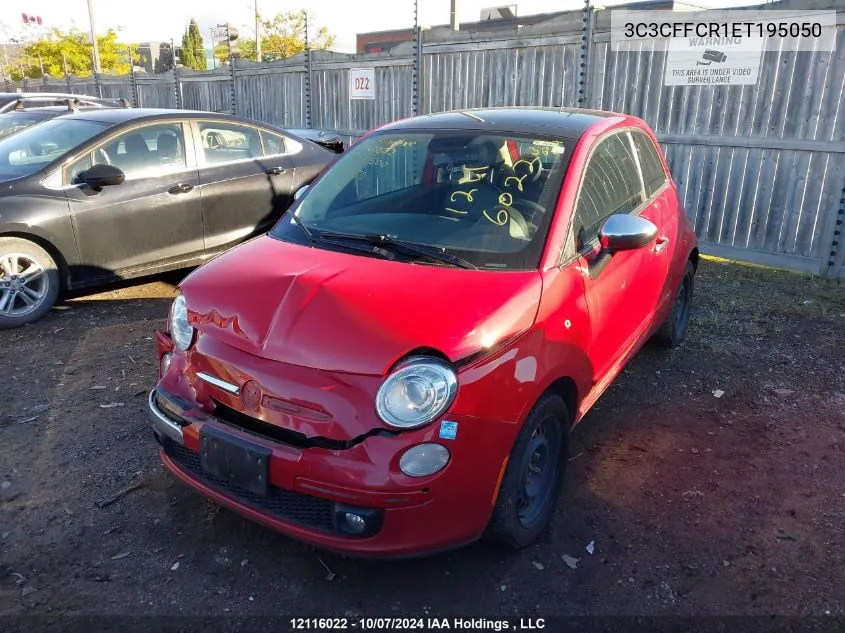 2014 Fiat 500 Lounge VIN: 3C3CFFCR1ET195050 Lot: 12116022