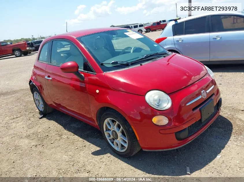 2014 Fiat 500 Pop VIN: 3C3CFFAR8ET293978 Lot: 39666089