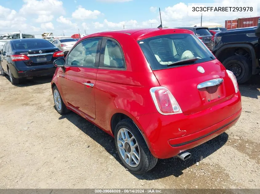 2014 Fiat 500 Pop VIN: 3C3CFFAR8ET293978 Lot: 39666089