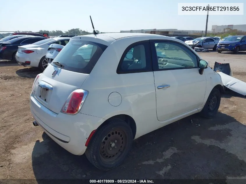 2014 Fiat 500 Pop VIN: 3C3CFFAR6ET291856 Lot: 40178909