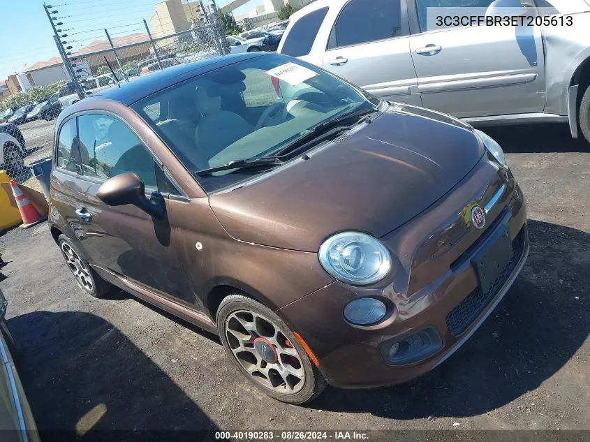 2014 Fiat 500 Sport VIN: 3C3CFFBR3ET205613 Lot: 40190283