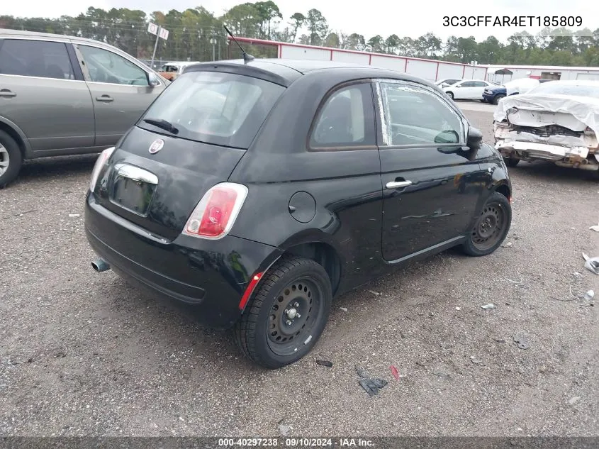 2014 Fiat 500 Pop VIN: 3C3CFFAR4ET185809 Lot: 40297238