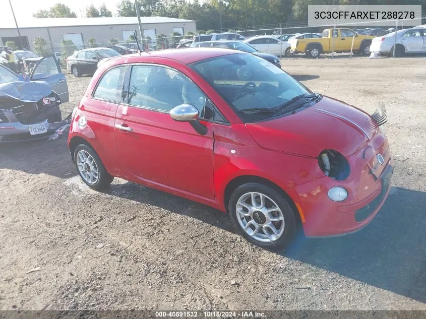 2014 Fiat 500 Pop VIN: 3C3CFFARXET288278 Lot: 40591532