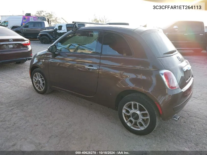 2014 Fiat 500 Pop VIN: 3C3CFFAR1ET264113 Lot: 40628278