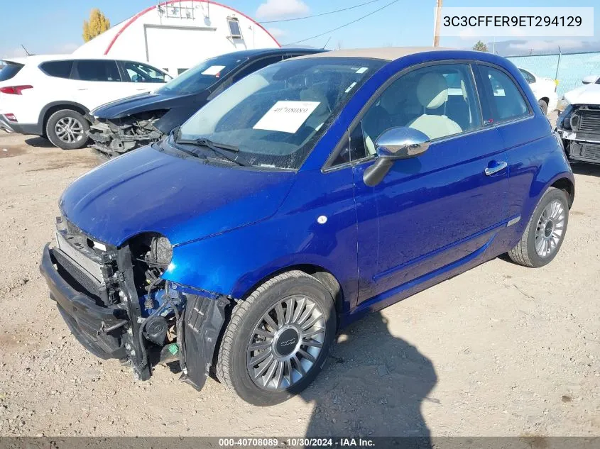 2014 Fiat 500C Lounge VIN: 3C3CFFER9ET294129 Lot: 40708089