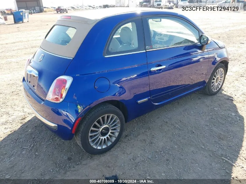 2014 Fiat 500C Lounge VIN: 3C3CFFER9ET294129 Lot: 40708089