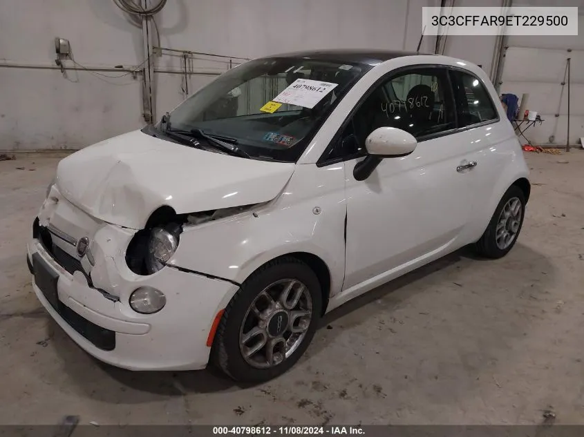 2014 Fiat 500 Pop VIN: 3C3CFFAR9ET229500 Lot: 40798612