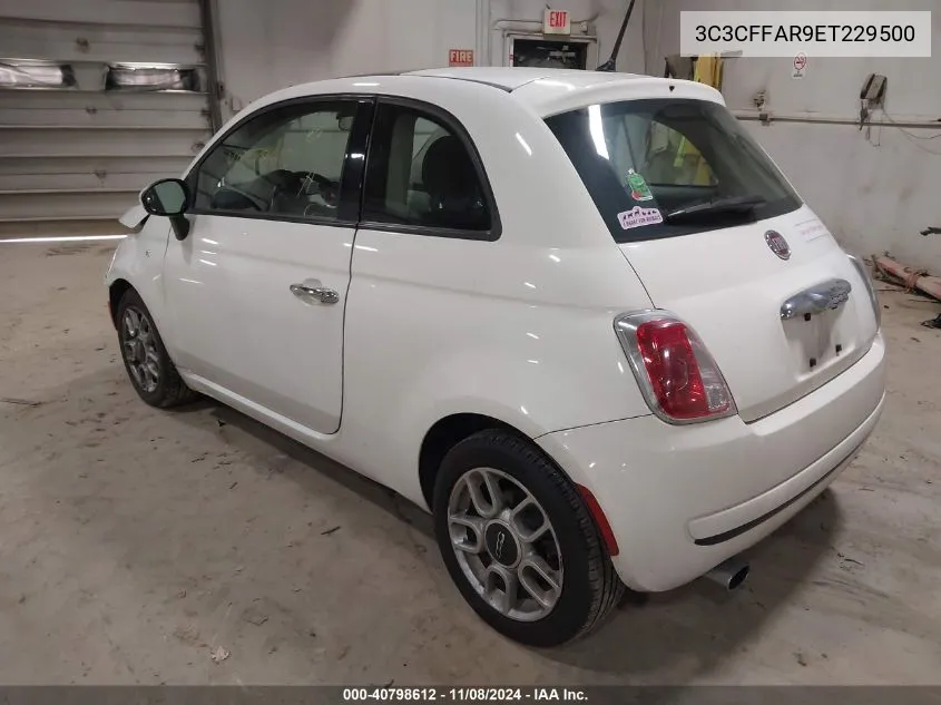 2014 Fiat 500 Pop VIN: 3C3CFFAR9ET229500 Lot: 40798612