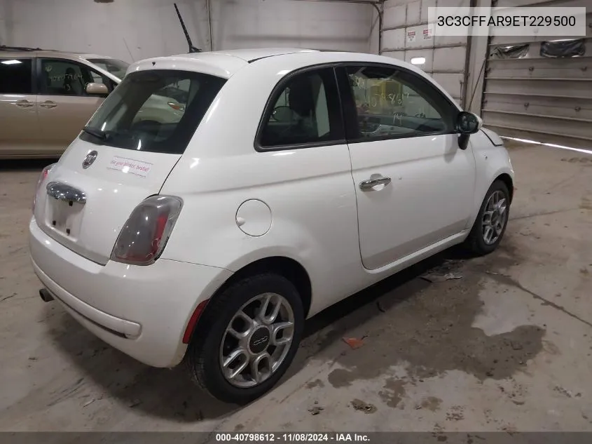 2014 Fiat 500 Pop VIN: 3C3CFFAR9ET229500 Lot: 40798612