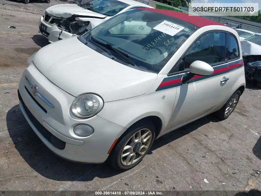 3C3CFFDR7FT501703 2015 Fiat 500C Pop