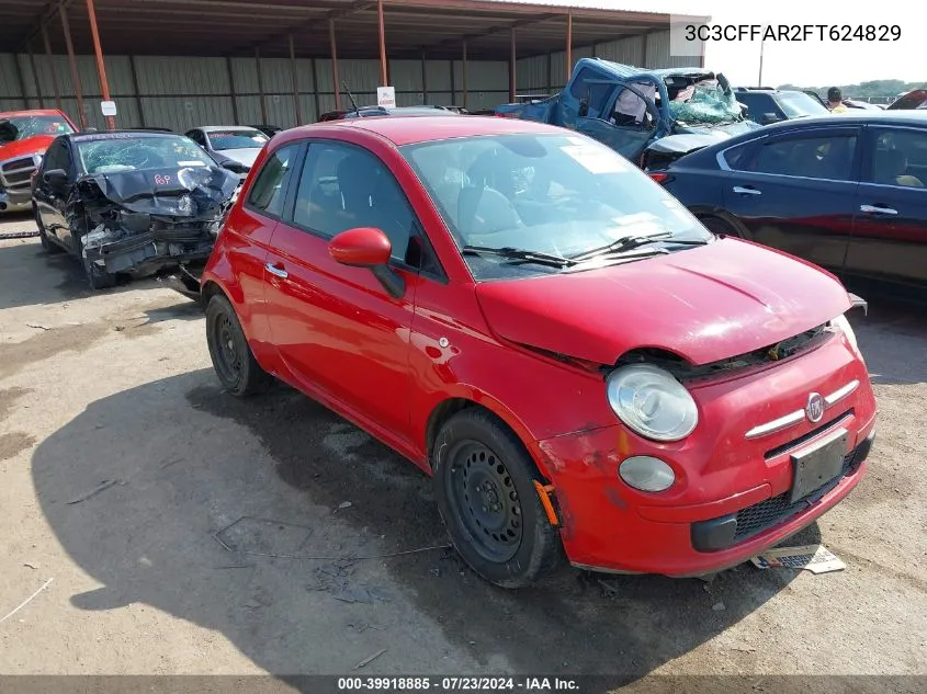 2015 Fiat 500 Pop VIN: 3C3CFFAR2FT624829 Lot: 39918885