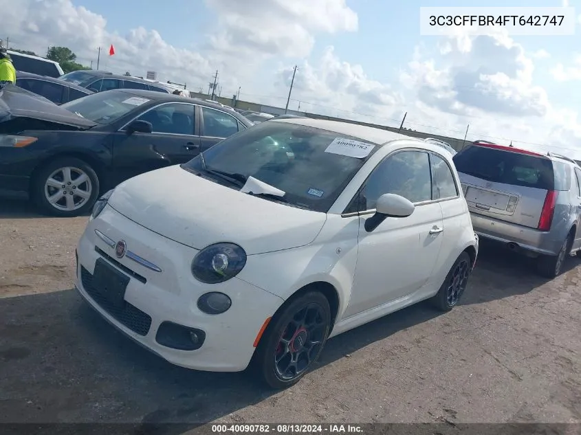 2015 Fiat 500 Sport VIN: 3C3CFFBR4FT642747 Lot: 40090782