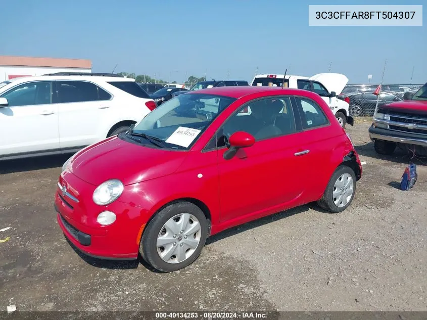 2015 Fiat 500 Pop VIN: 3C3CFFAR8FT504307 Lot: 40134253