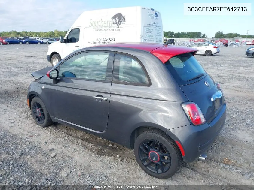 2015 Fiat 500 Ribelle VIN: 3C3CFFAR7FT642713 Lot: 40179090