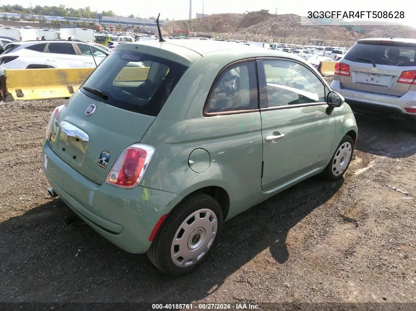 2015 Fiat 500 Pop VIN: 3C3CFFAR4FT508628 Lot: 40185761