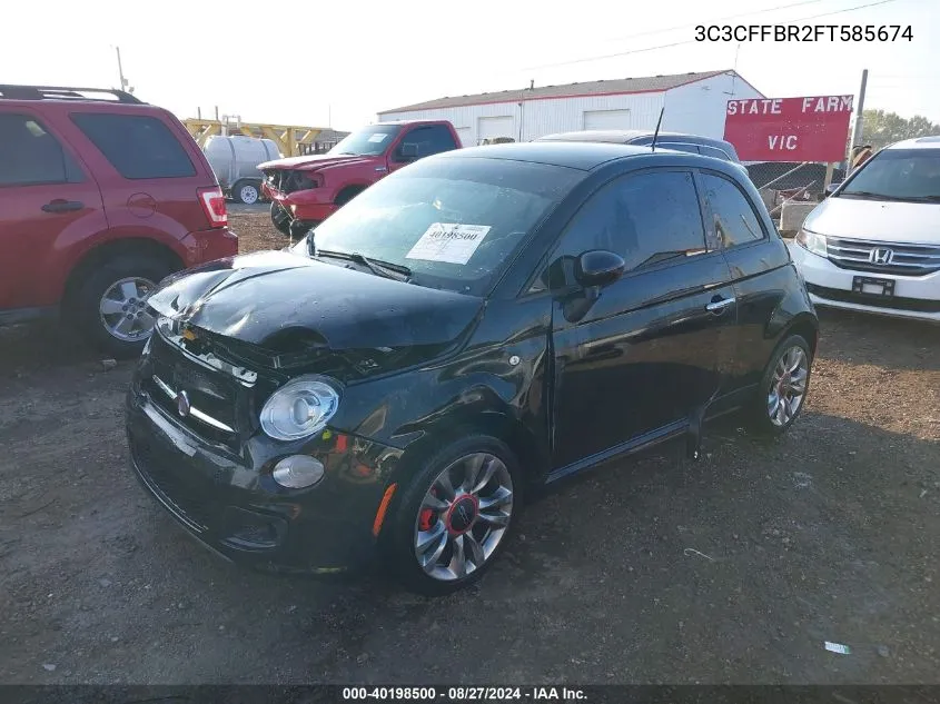 2015 Fiat 500 Sport VIN: 3C3CFFBR2FT585674 Lot: 40198500