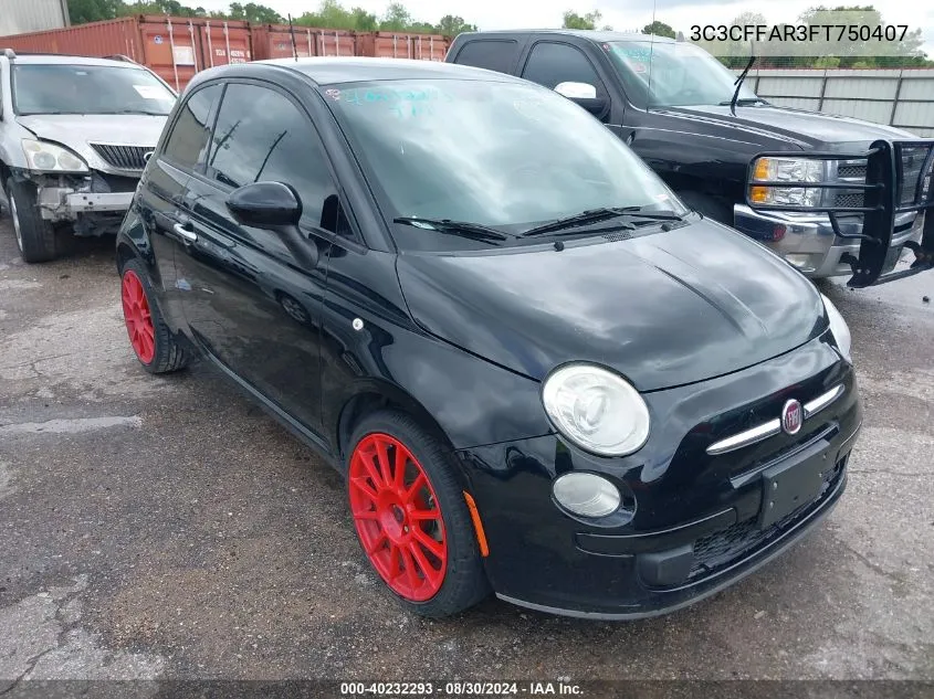 2015 Fiat 500 Pop VIN: 3C3CFFAR3FT750407 Lot: 40232293