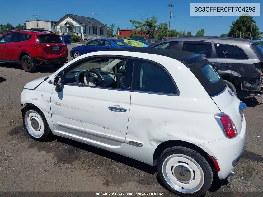 2015 Fiat 500C 1957 Edition VIN: 3C3CFFER0FT704298 Lot: 40235669