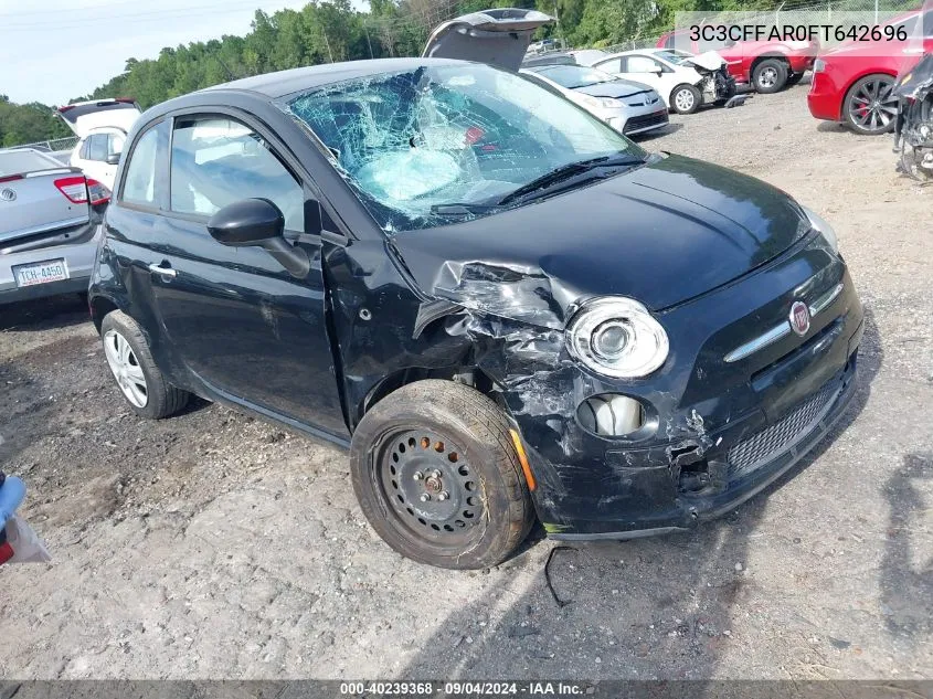 2015 Fiat 500 Pop VIN: 3C3CFFAR0FT642696 Lot: 40239368