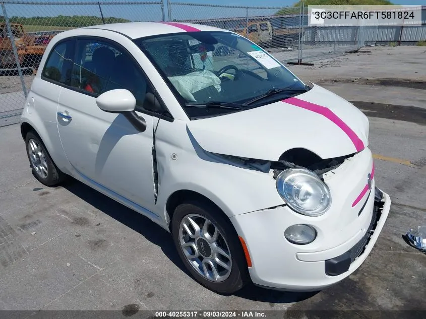 2015 Fiat 500 Pop VIN: 3C3CFFAR6FT581824 Lot: 40255317