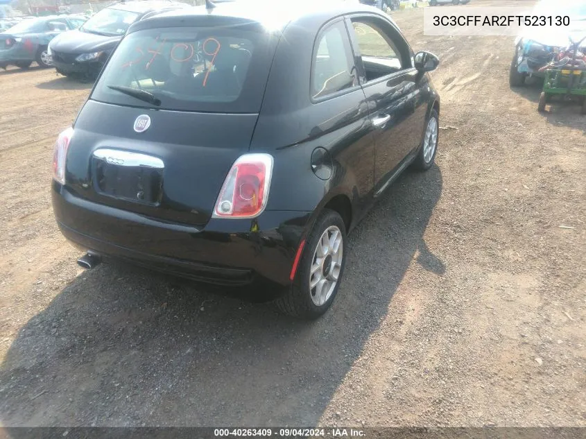 2015 Fiat 500 Pop VIN: 3C3CFFAR2FT523130 Lot: 40263409