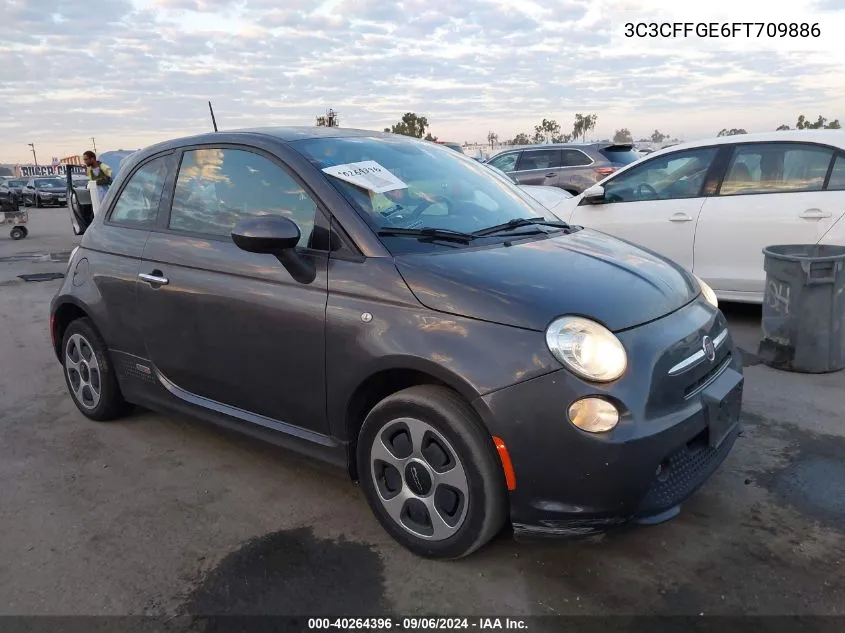 2015 Fiat 500E Battery Electric VIN: 3C3CFFGE6FT709886 Lot: 40264396