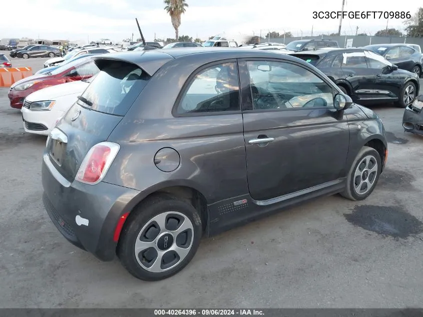 2015 Fiat 500E Battery Electric VIN: 3C3CFFGE6FT709886 Lot: 40264396