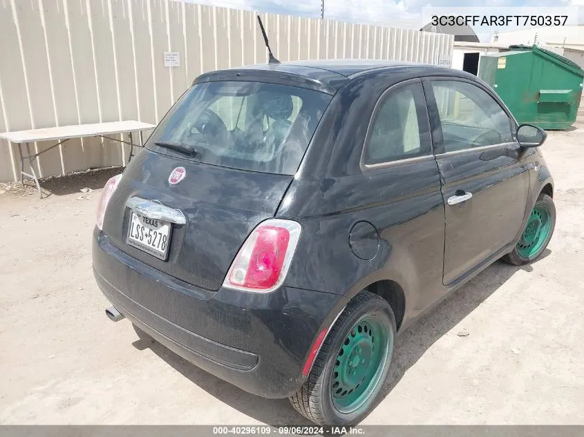 3C3CFFAR3FT750357 2015 Fiat 500 Pop