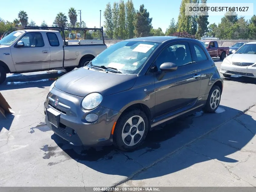 2015 Fiat 500E Battery Electric VIN: 3C3CFFGE5FT681627 Lot: 40323750