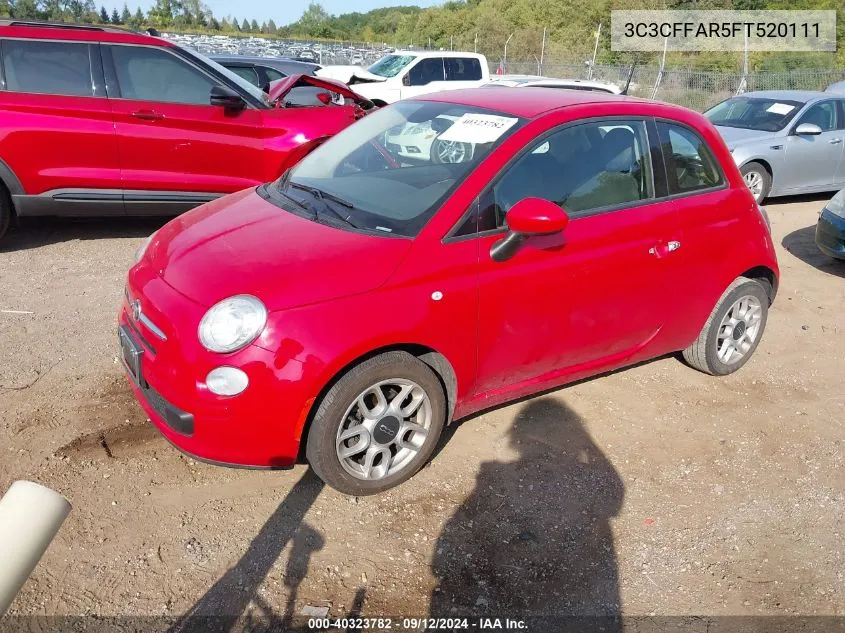 2015 Fiat 500 Pop VIN: 3C3CFFAR5FT520111 Lot: 40323782