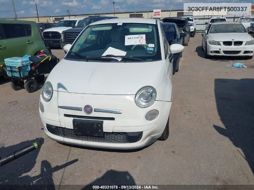 2015 Fiat 500 Pop VIN: 3C3CFFAR8FT500337 Lot: 40331078