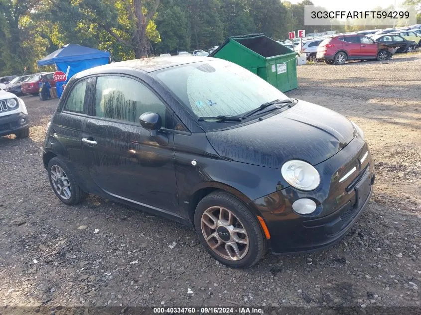 2015 Fiat 500 Pop VIN: 3C3CFFAR1FT594299 Lot: 40334760