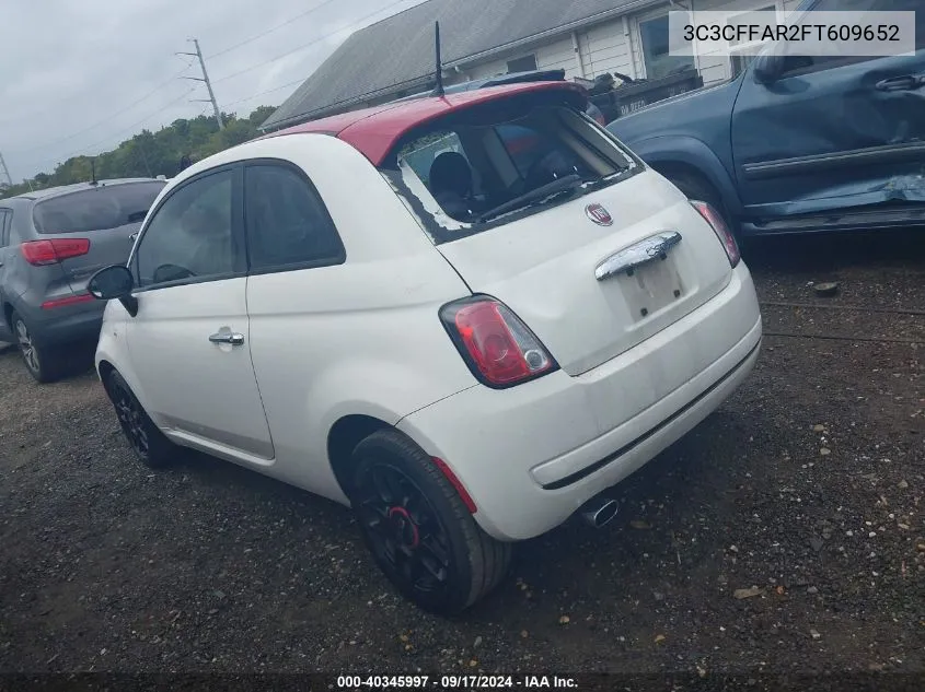 2015 Fiat 500 Ribelle VIN: 3C3CFFAR2FT609652 Lot: 40345997