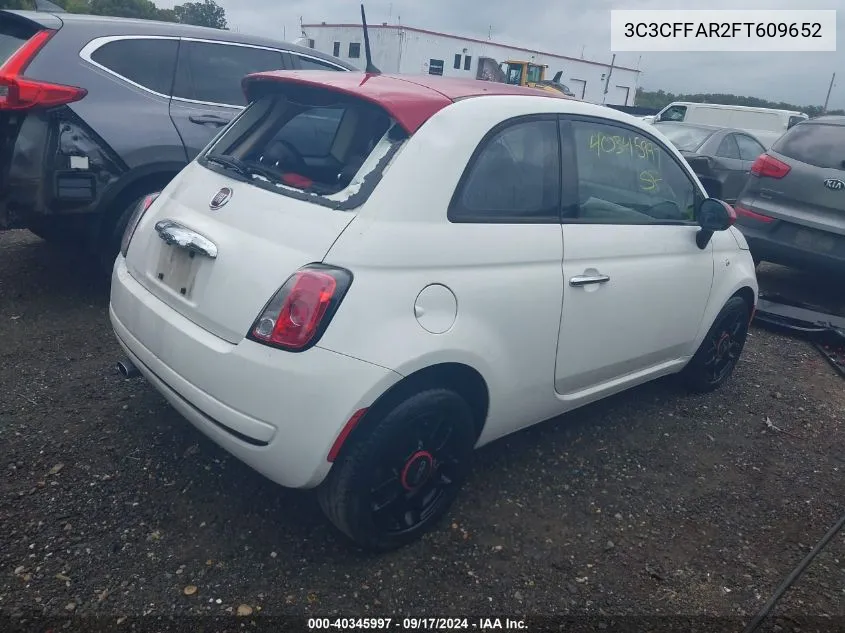 2015 Fiat 500 Ribelle VIN: 3C3CFFAR2FT609652 Lot: 40345997