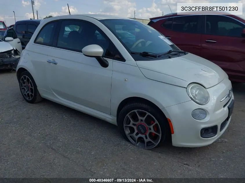 2015 Fiat 500 Sport VIN: 3C3CFFBR8FT501230 Lot: 40346607