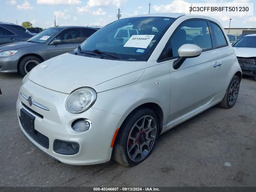 2015 Fiat 500 Sport VIN: 3C3CFFBR8FT501230 Lot: 40346607